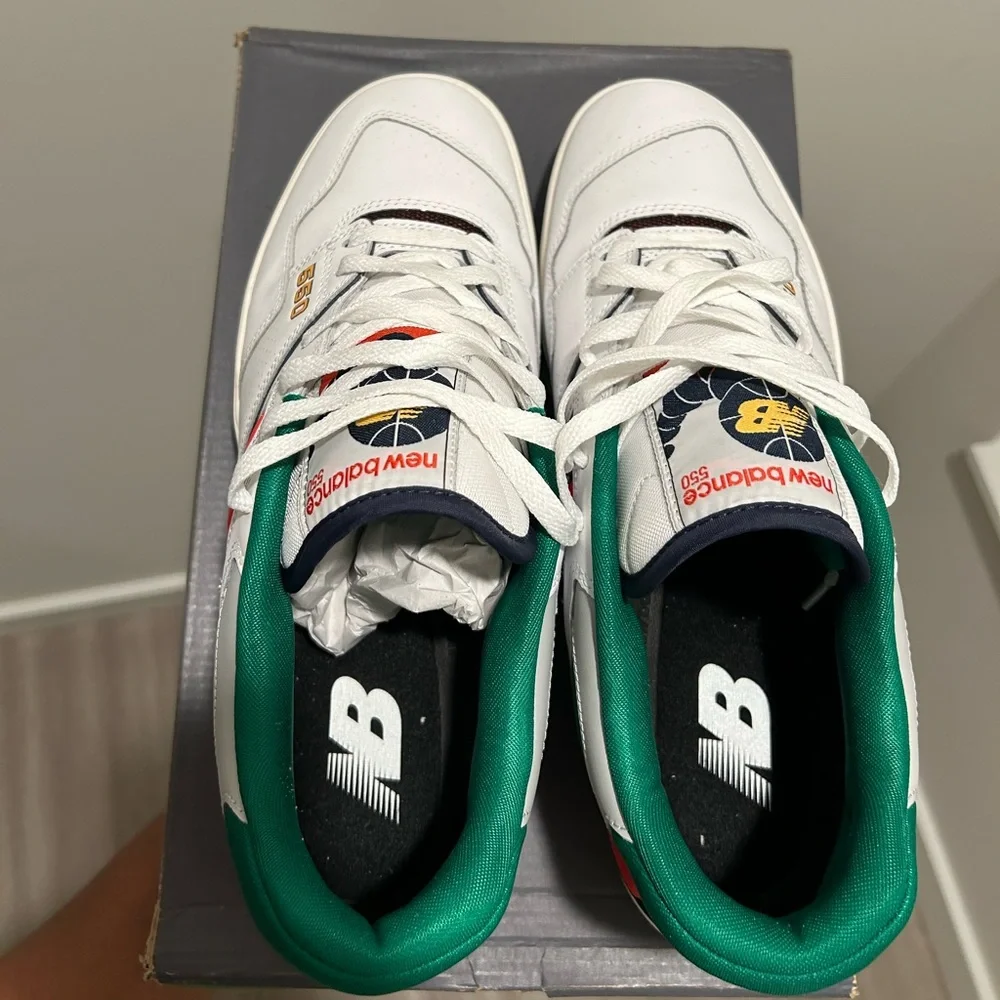 New Balance BB550CL1 size 13 sneakers white, red, blue, green, yellow with box - Picture 5 of 5